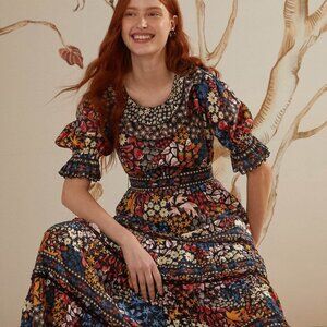 Black Jujus Garden Maxi Dress